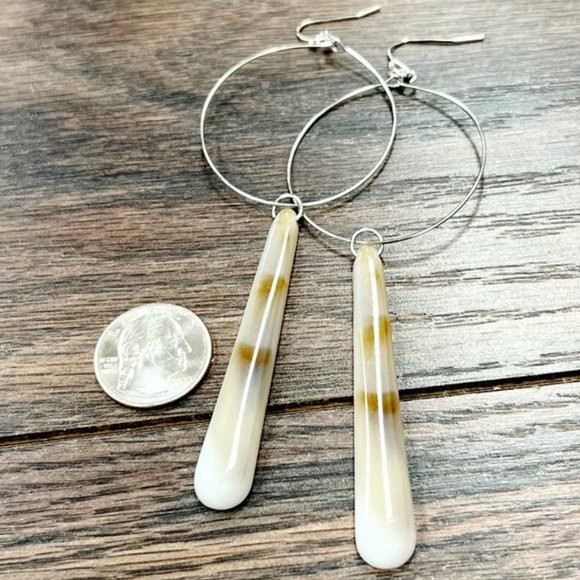 Hoop Drop Dangle Earrings - Picture 2 of 2